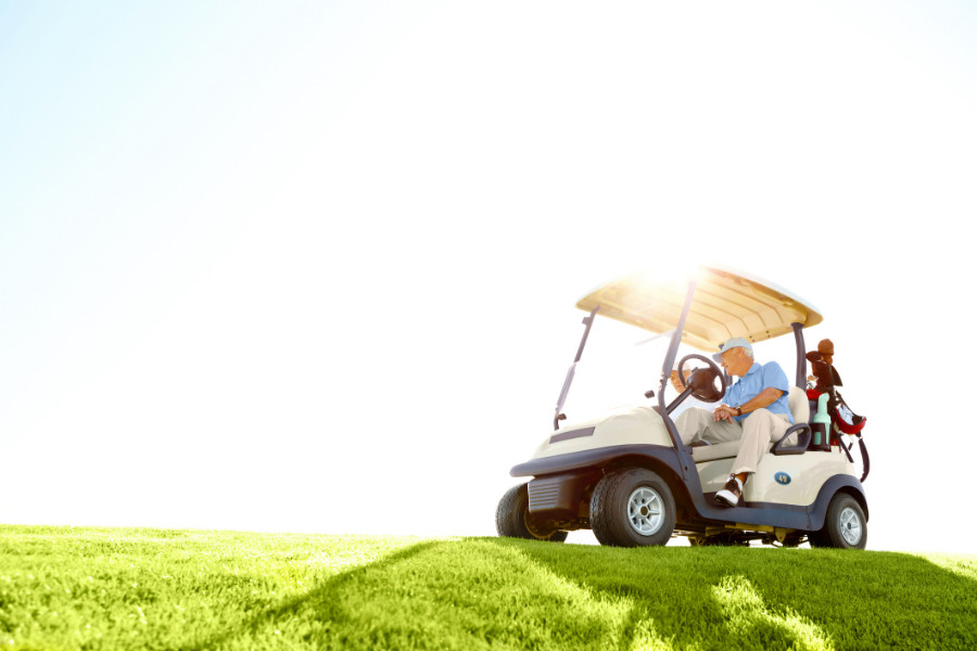Golf kart in Marsh Creek Country Club, St. Augustine